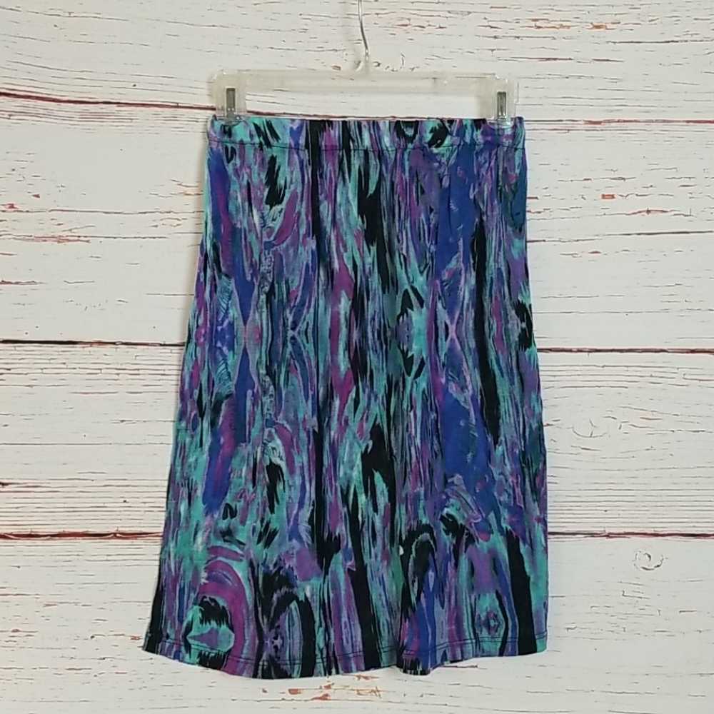 TORN BY RONNY KOBO // printed jersey skirt